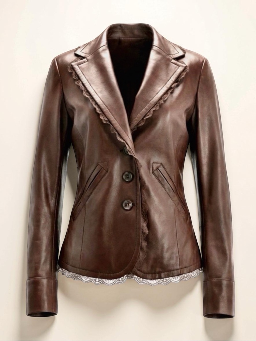 Zenobia "Zeno" Chocolate Brown Leather Jacket - Size 6 | New With Tags